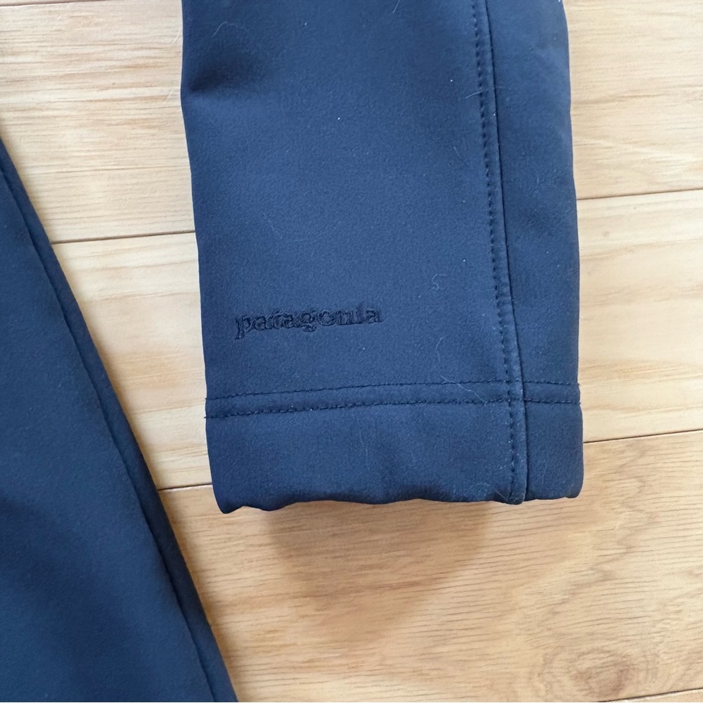 Patagonia Fleece Lined Trench Coat Womens Sz M Black Polartec Windbloc Jacket - Picture 8 of 11